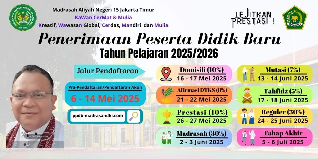 PPDB MAN 15 JAKARTA TELAH DIBUKA