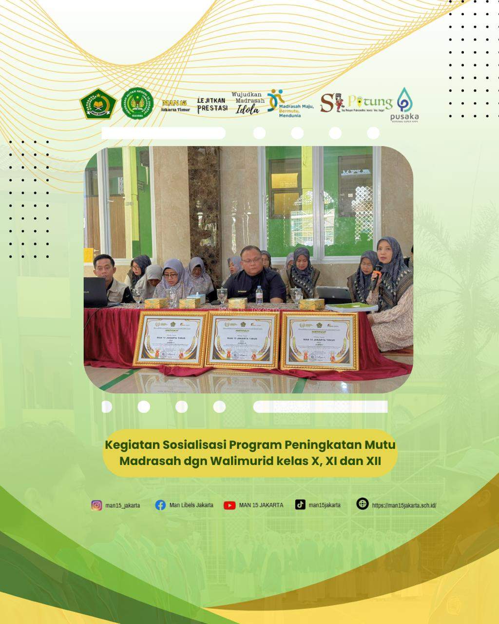 Sosialisasi PMM dengan Wali murid kelas X, XI, XII