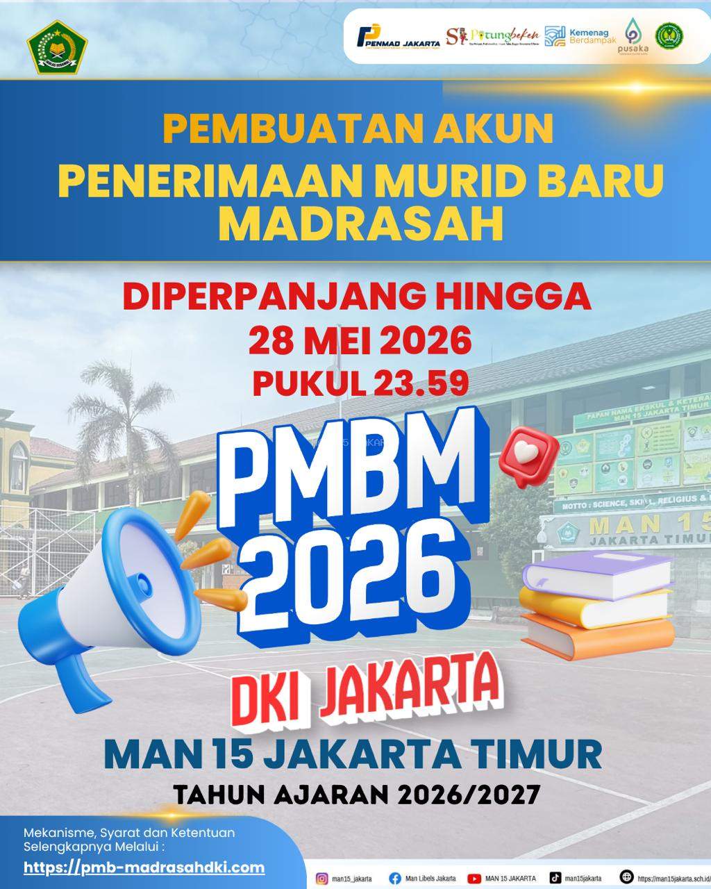 Perpanjangan Pembuatan Akun PMBM Madrasah 2026