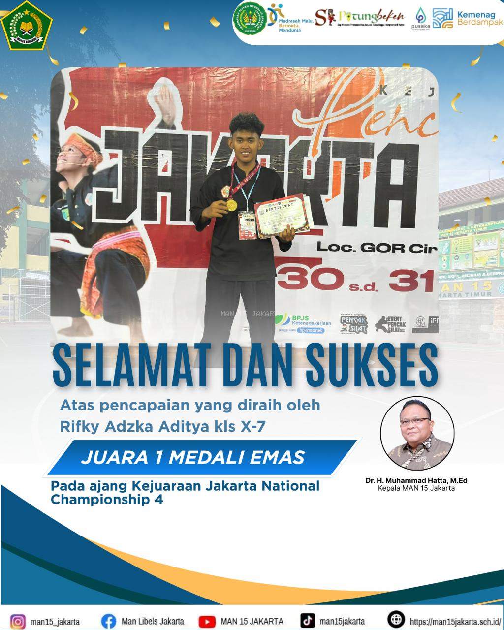 Peserta Didik MAN 15 Jakarta Raih Prestasi Membanggakan dalam Jakarta National Championship 4