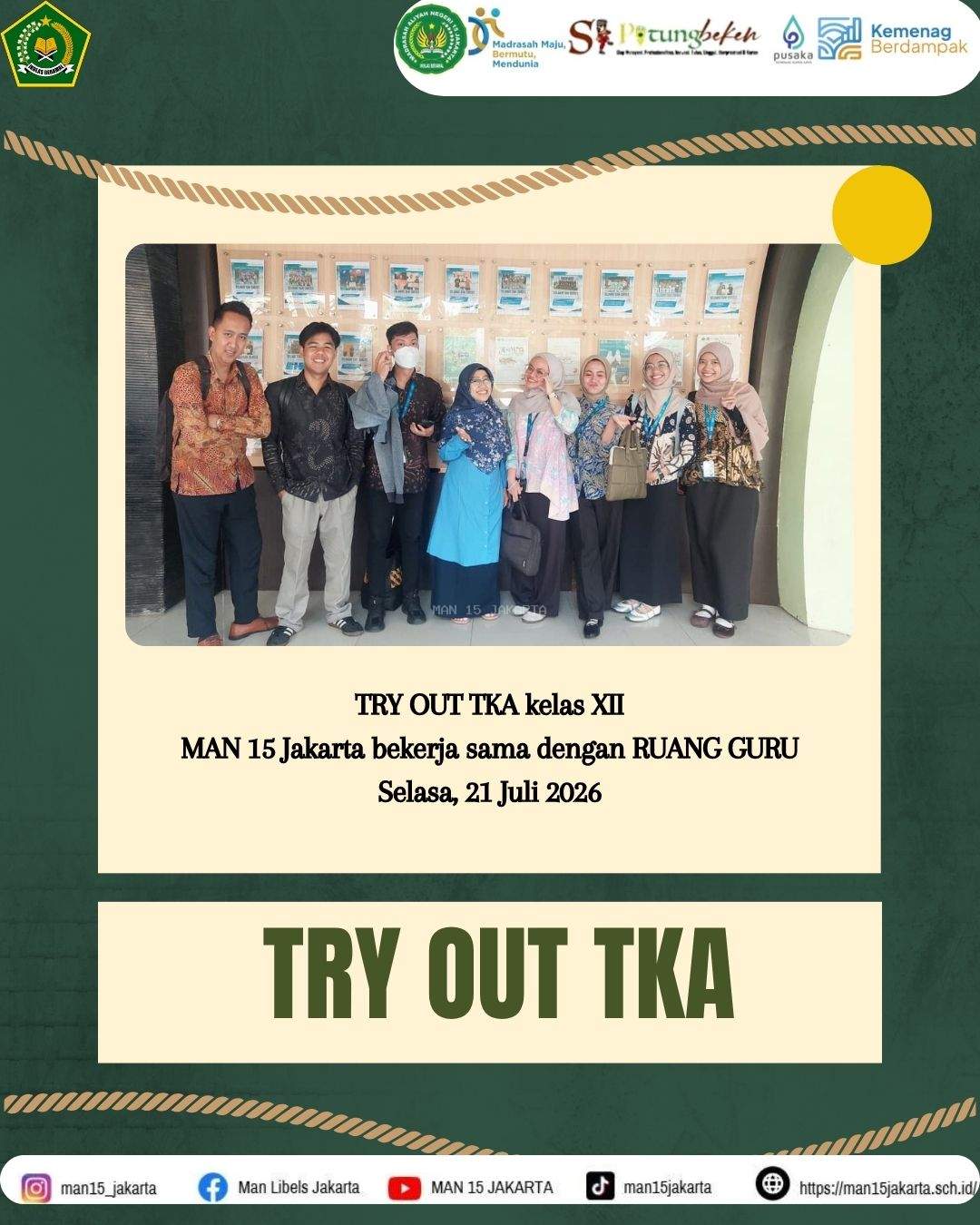 TRYOUT TKA MAN 15 Jakarta x Ruangguru