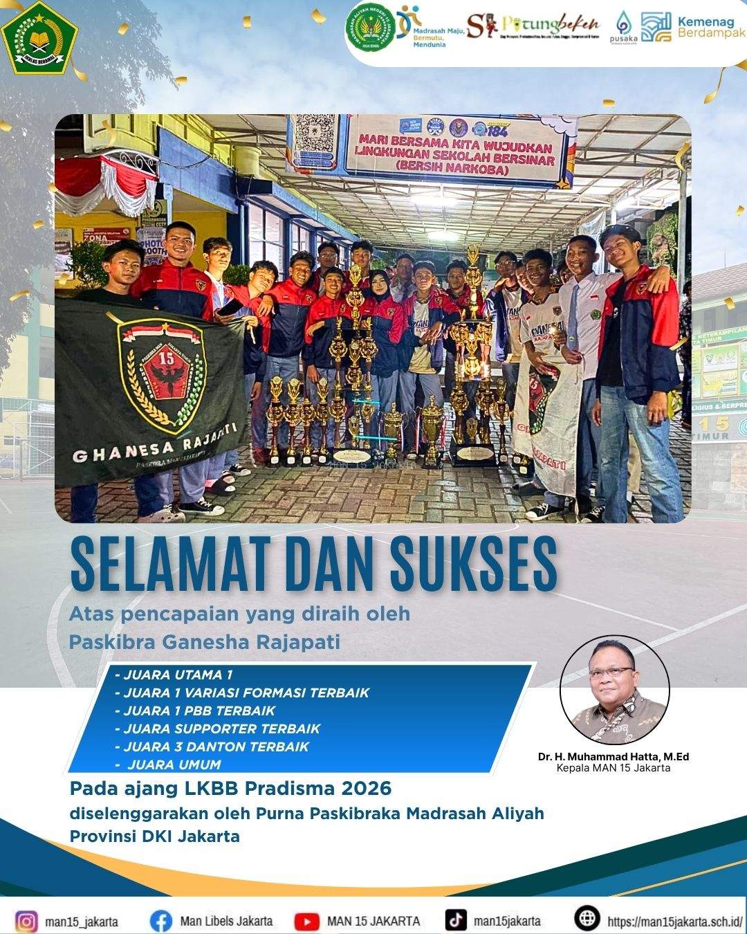 GANESHA RAJAPATI kembali meraih Prestasi pada ajang LKBB PRADISMA 2026