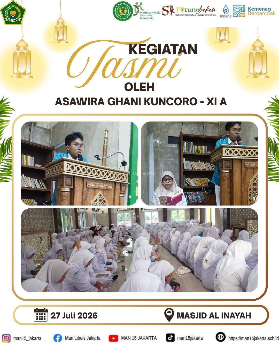 Kegiatan Tasmi' Al-Qur'an oleh siswa kelas XI 