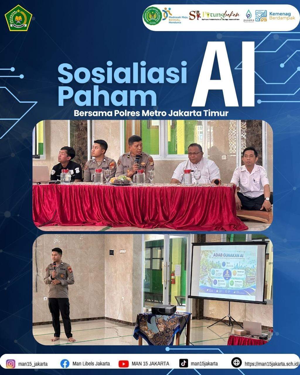 MAN 15 Jakarta Gelar Sosialisasi Paham AI Bersama Polsek Ciracas