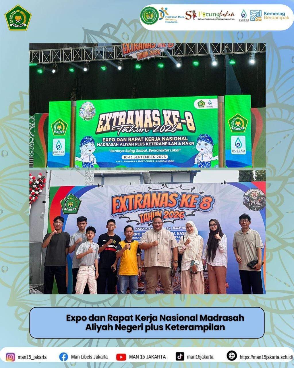 MAN 15 Jakarta Turut Berpartisipasi dalam Expo Nasional Extranas 2026 di Lamongan