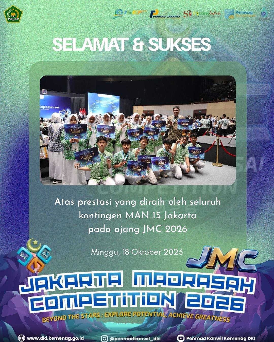 MAN 15 Jakarta Raih Prestasi Gemilang dalam Ajang Jakarta Madrasah Competition (JMC) 2026